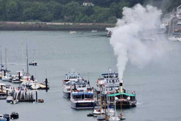01 July 2020 - 14-14-22
Looks like Lockdown will be lifted soon. The crew of PS Kingswear Castle got the boiler going today and let off some steam. It's a very noisy event..
------------------------------
Paddle Steamer Kingswear Castle gets steamed up